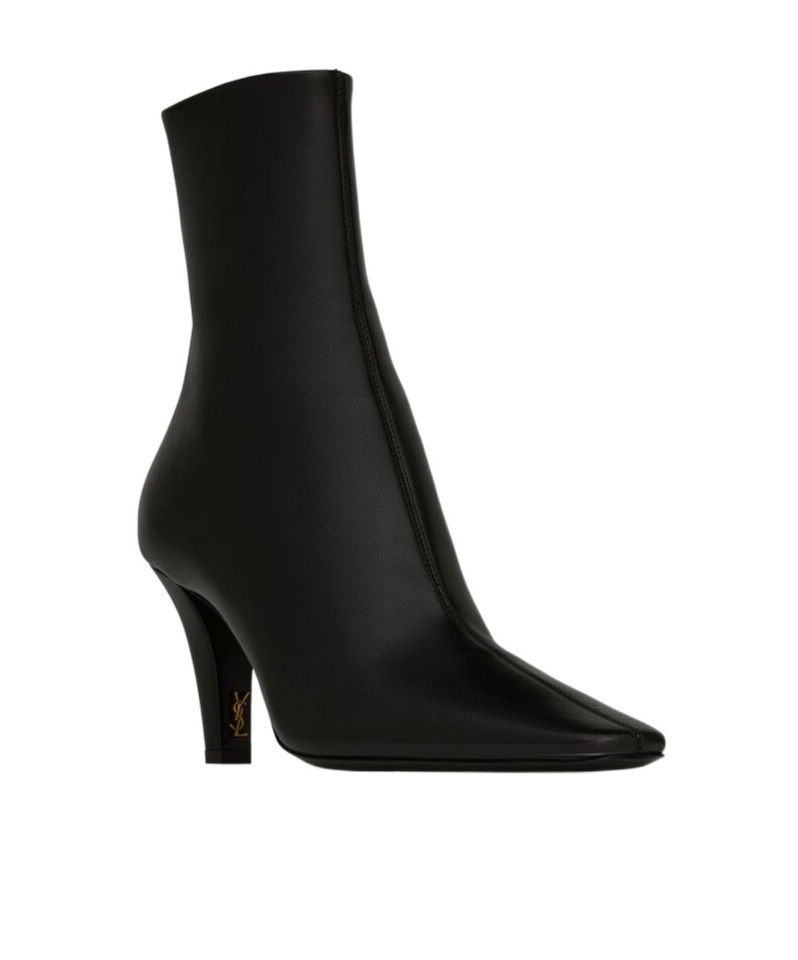 Saint Laurent Logo Boots In Black