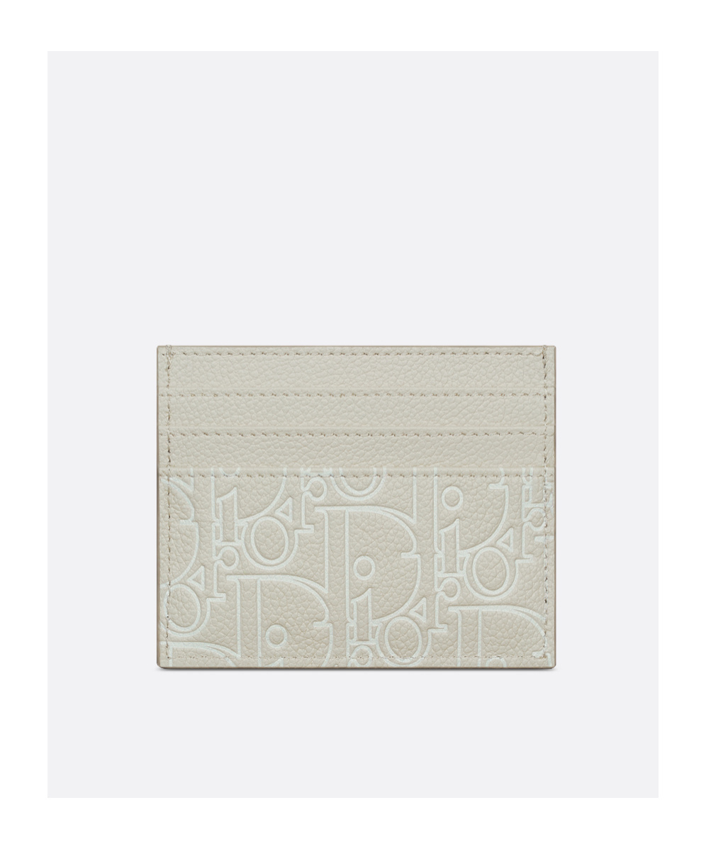 Dior Rectangular Card Holder In Beige