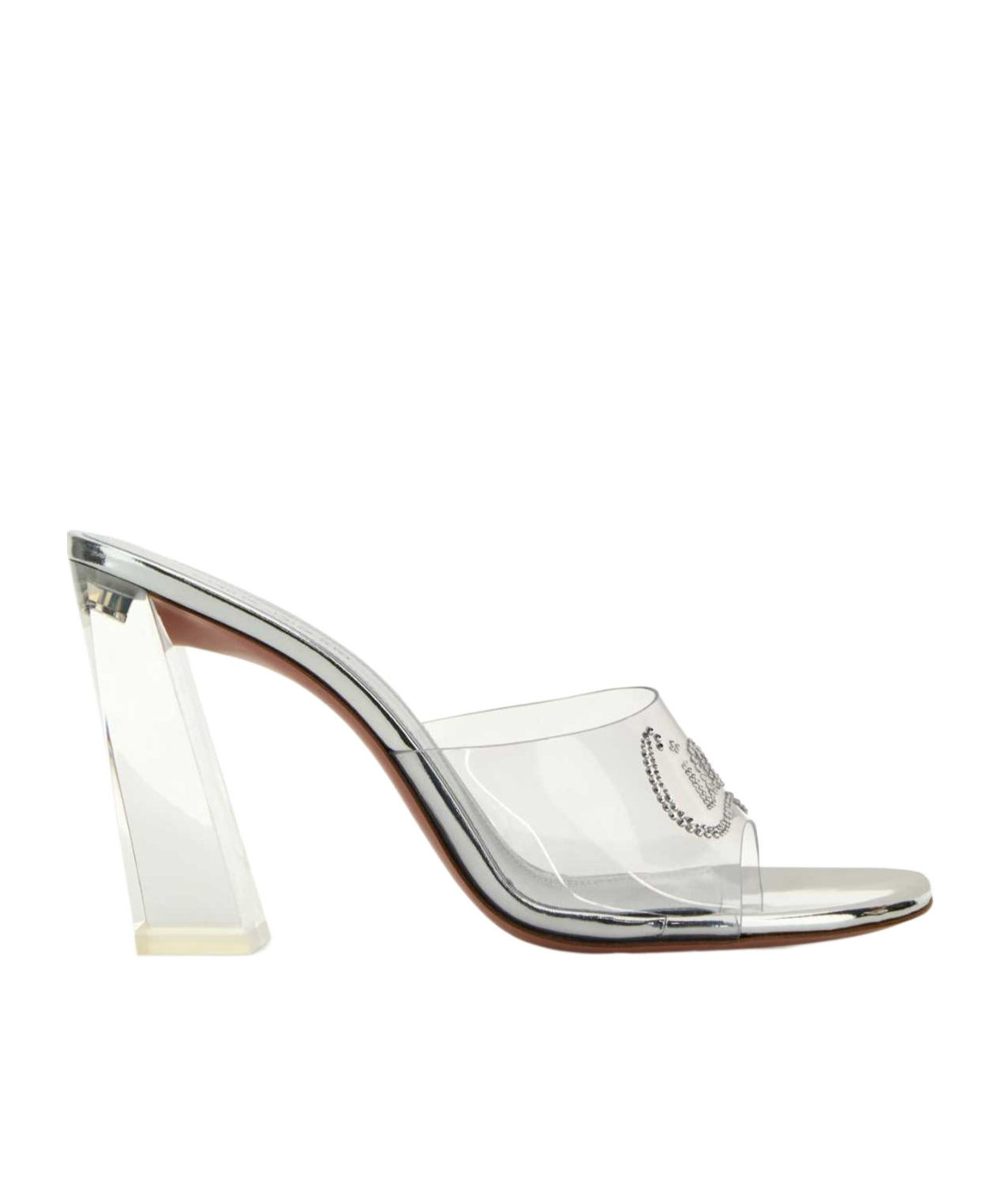 Amina Muaddi Sabot Bella In Pvc Trasparente  Donna In White