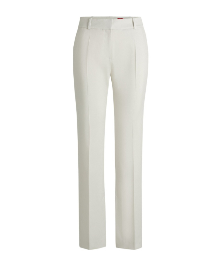 Hugo Boss Belt Loops Slacks In White