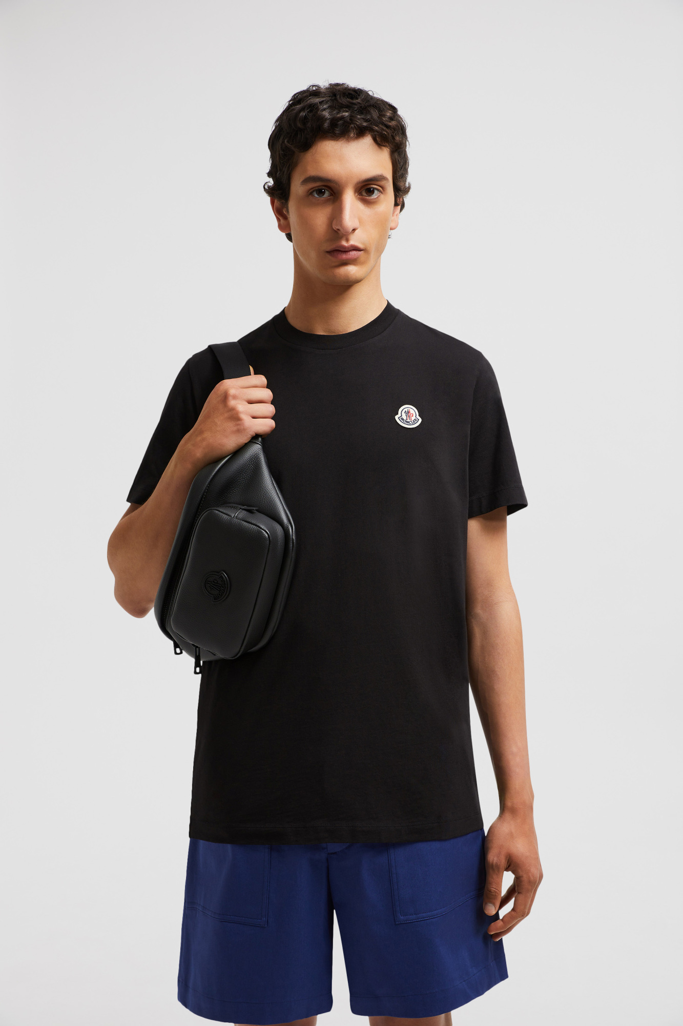 Moncler Crew Neck Short Sleeve T-shirt Three-pack In Black
