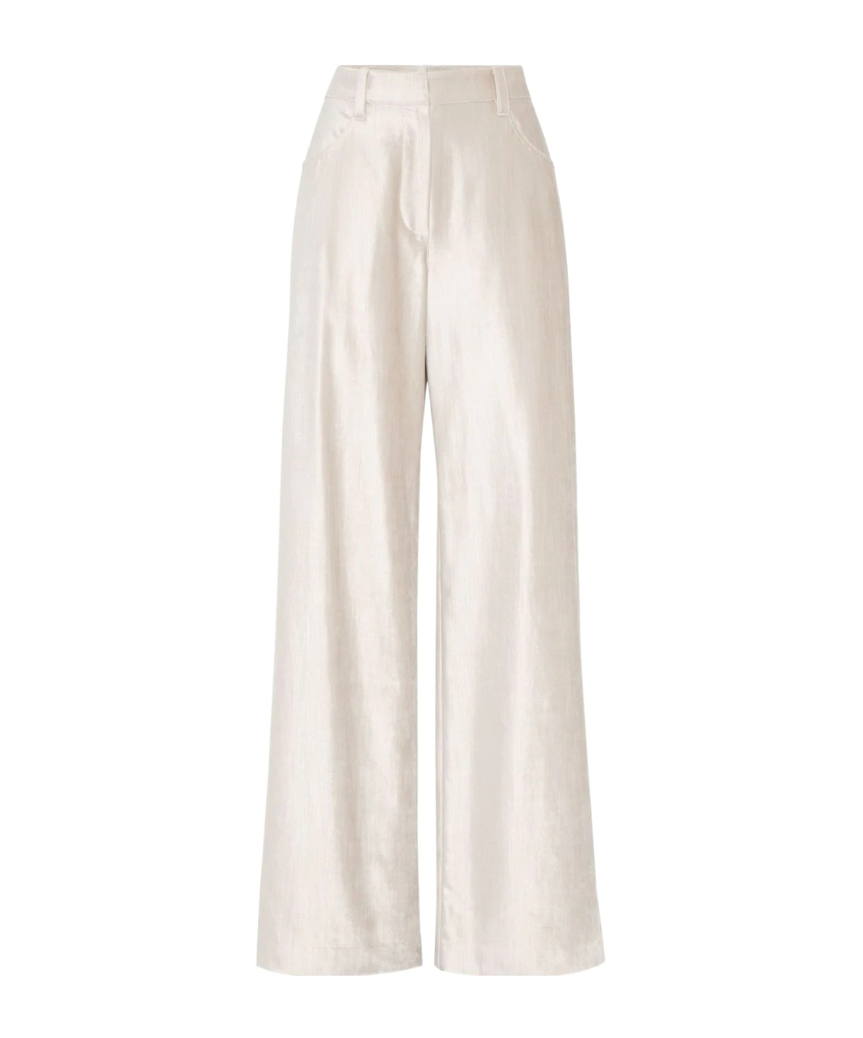 BRUNELLO CUCINELLI SHIMMER-FINISH WIDE-LEG TROUSERS