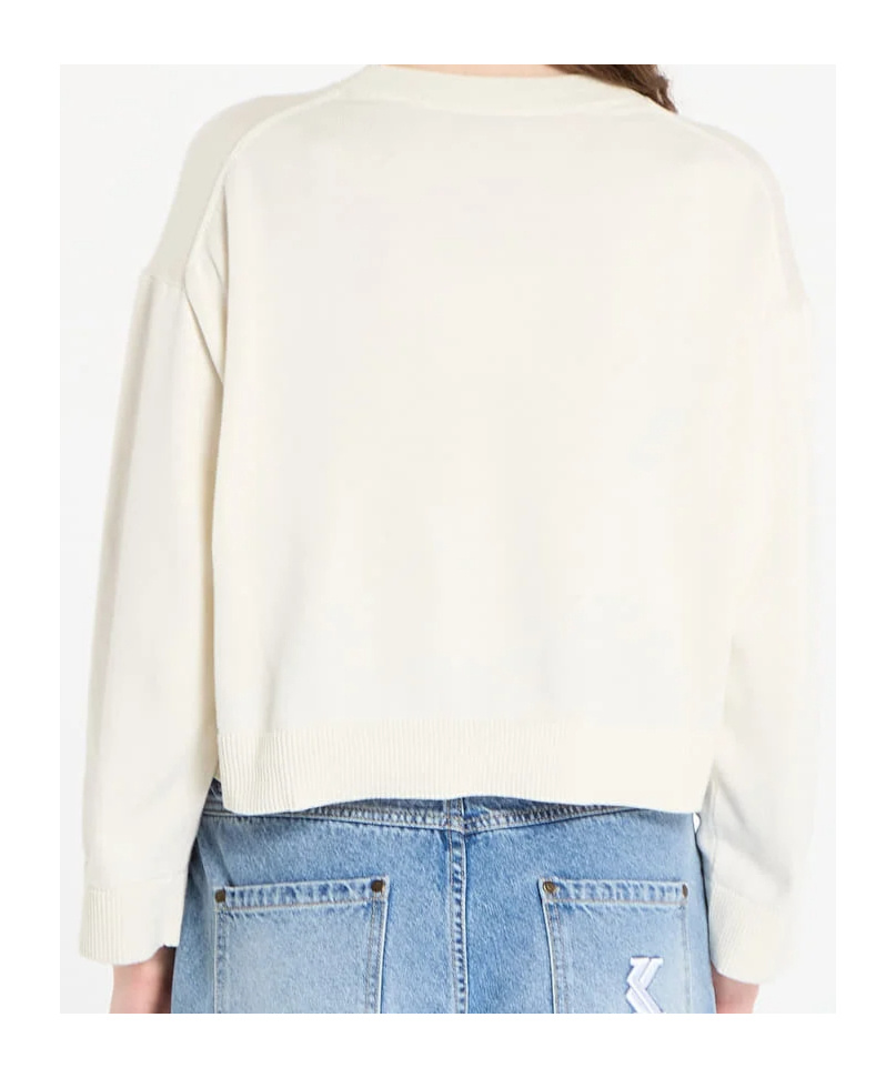 Calvin Klein Jeans Est.1978 Long-sleeve Cotton Sweater In Neutral