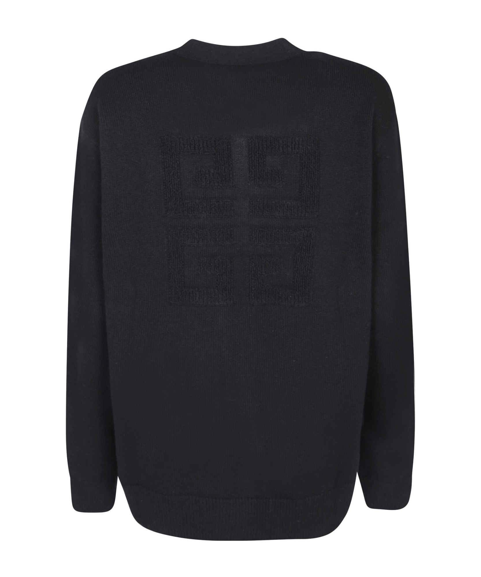 Givenchy 4g Intarsia Cashmere V-neck Cardigan In Black