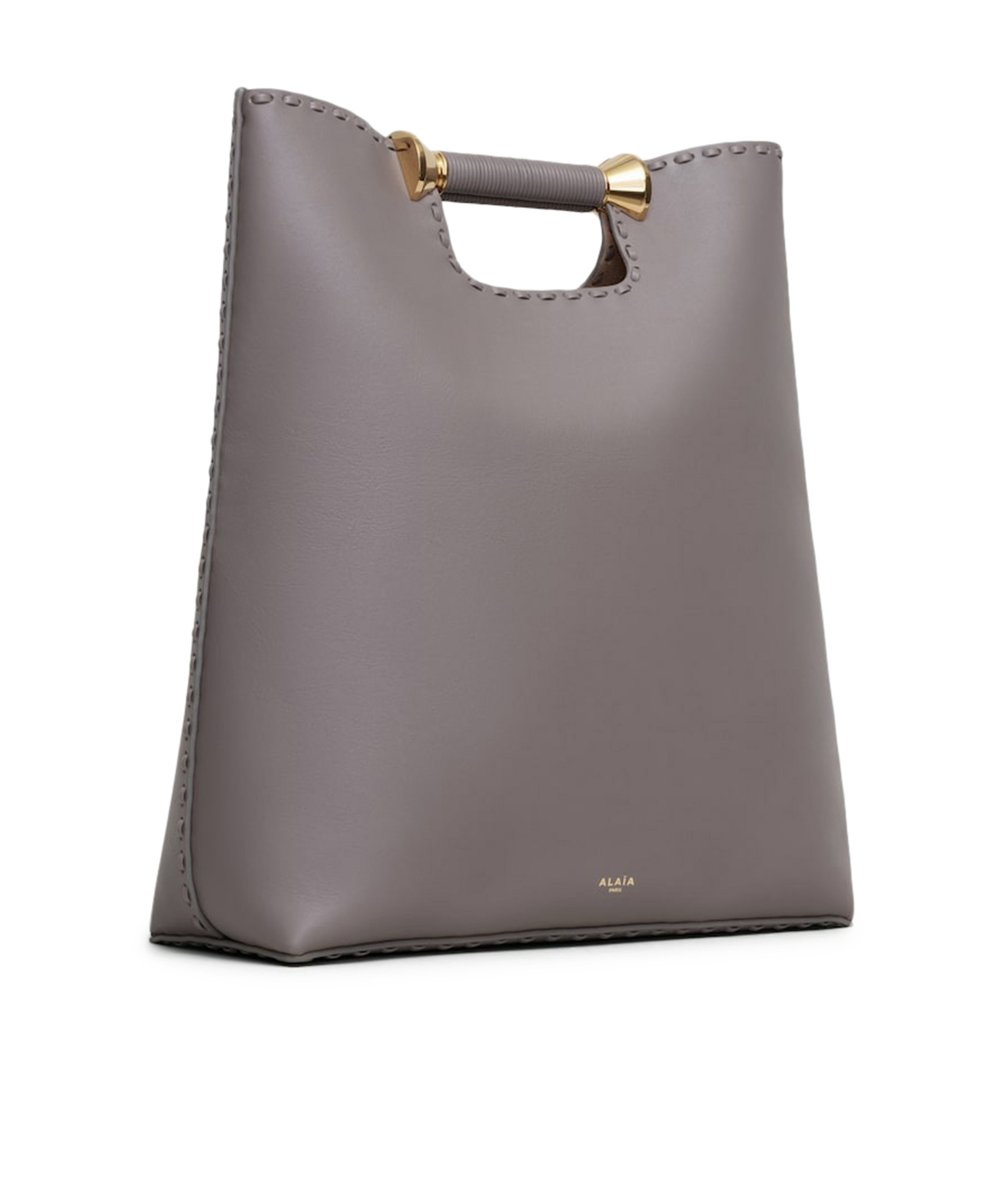 Alaïa Tote Bag Bobine In Calfskin In Gray