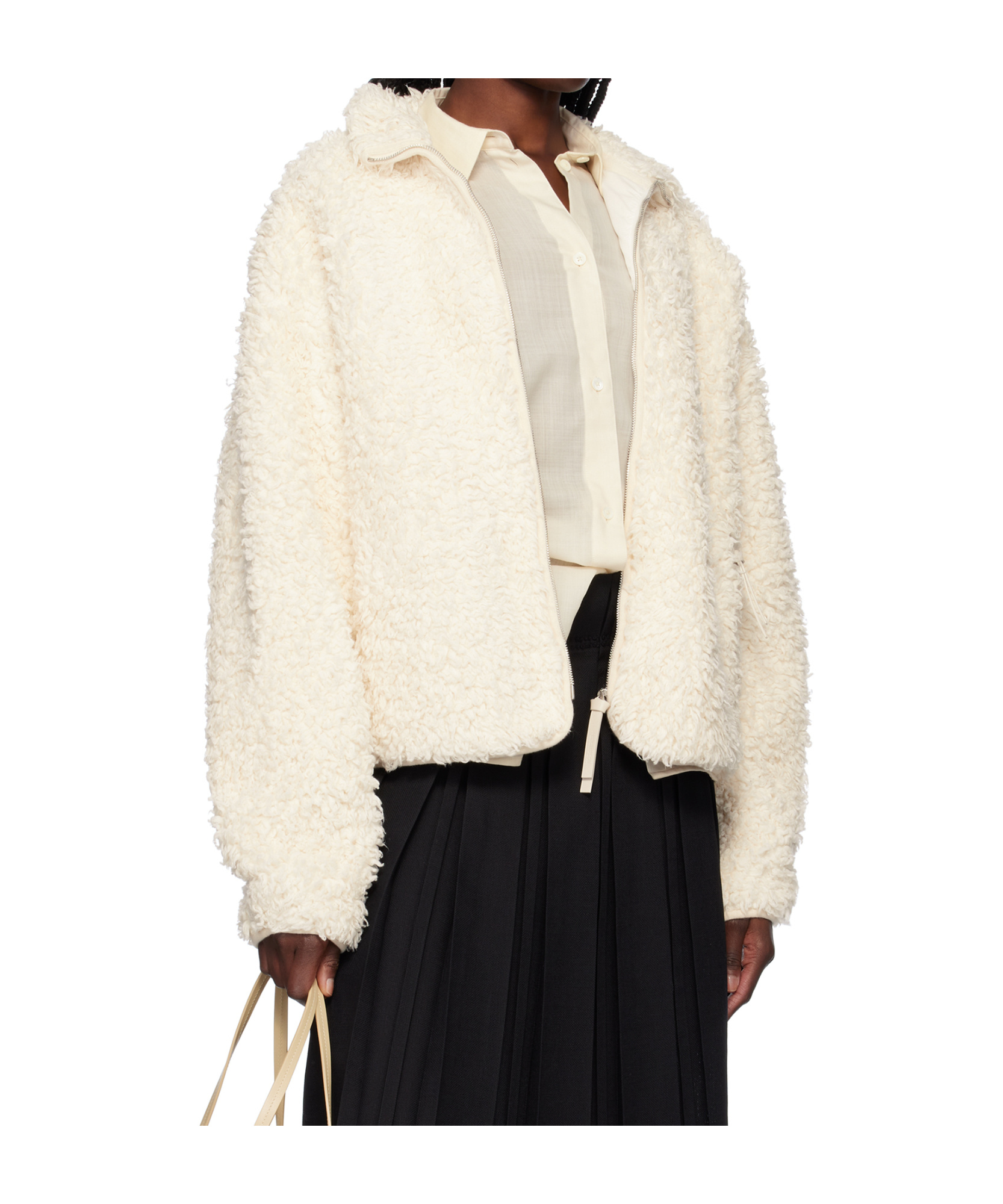 Jil Sander Zip Up Jacket 173 Gd In White