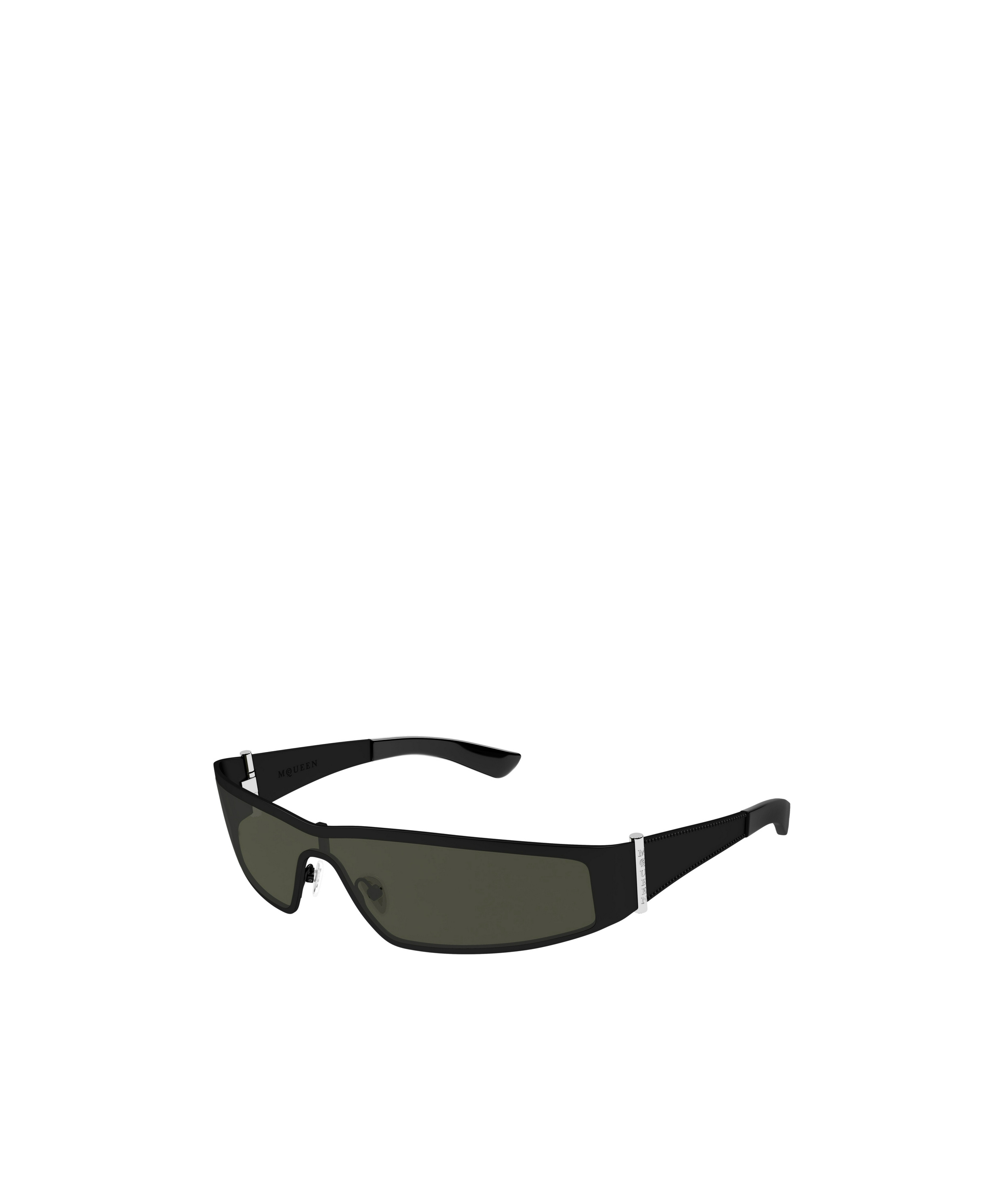 Alexander Mcqueen Eyewear Wraparound Rectangular Sunglasses In Black