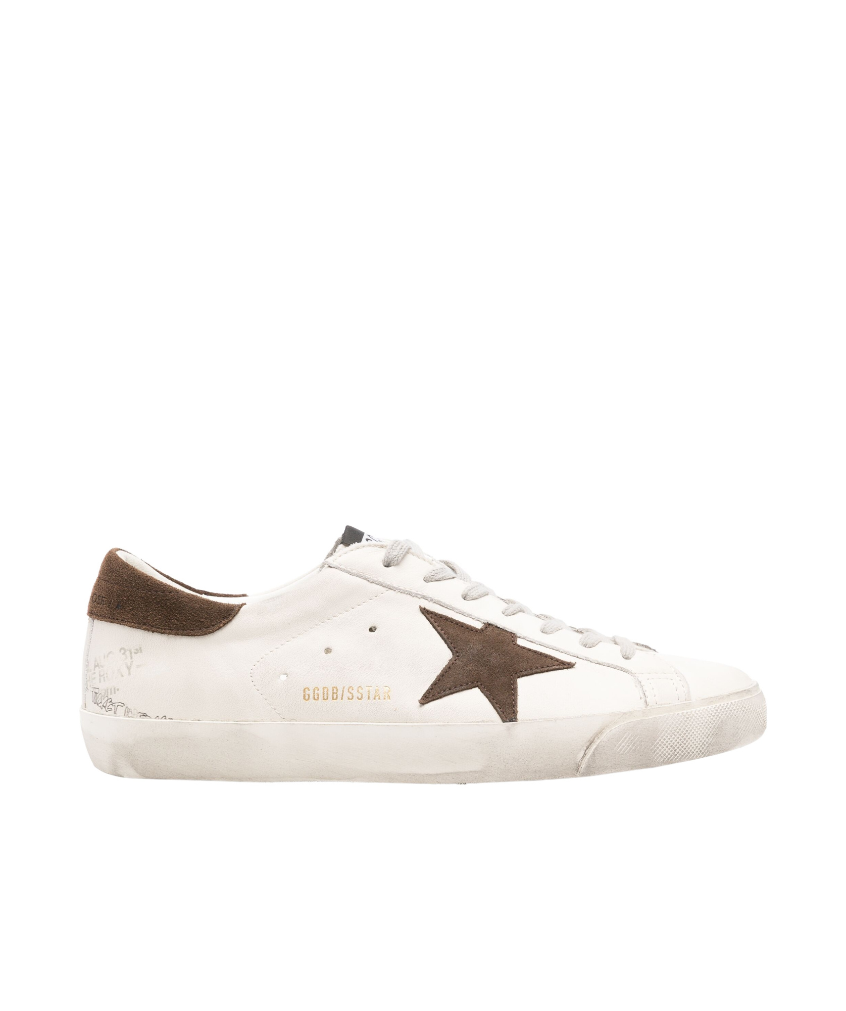 Golden Goose Star Suede Upper And Heel Sneakers In White