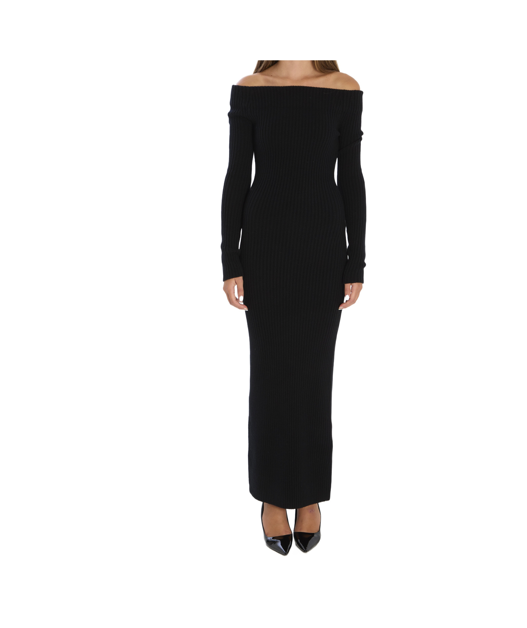 Max Mara Long Sleeve Dress In Black
