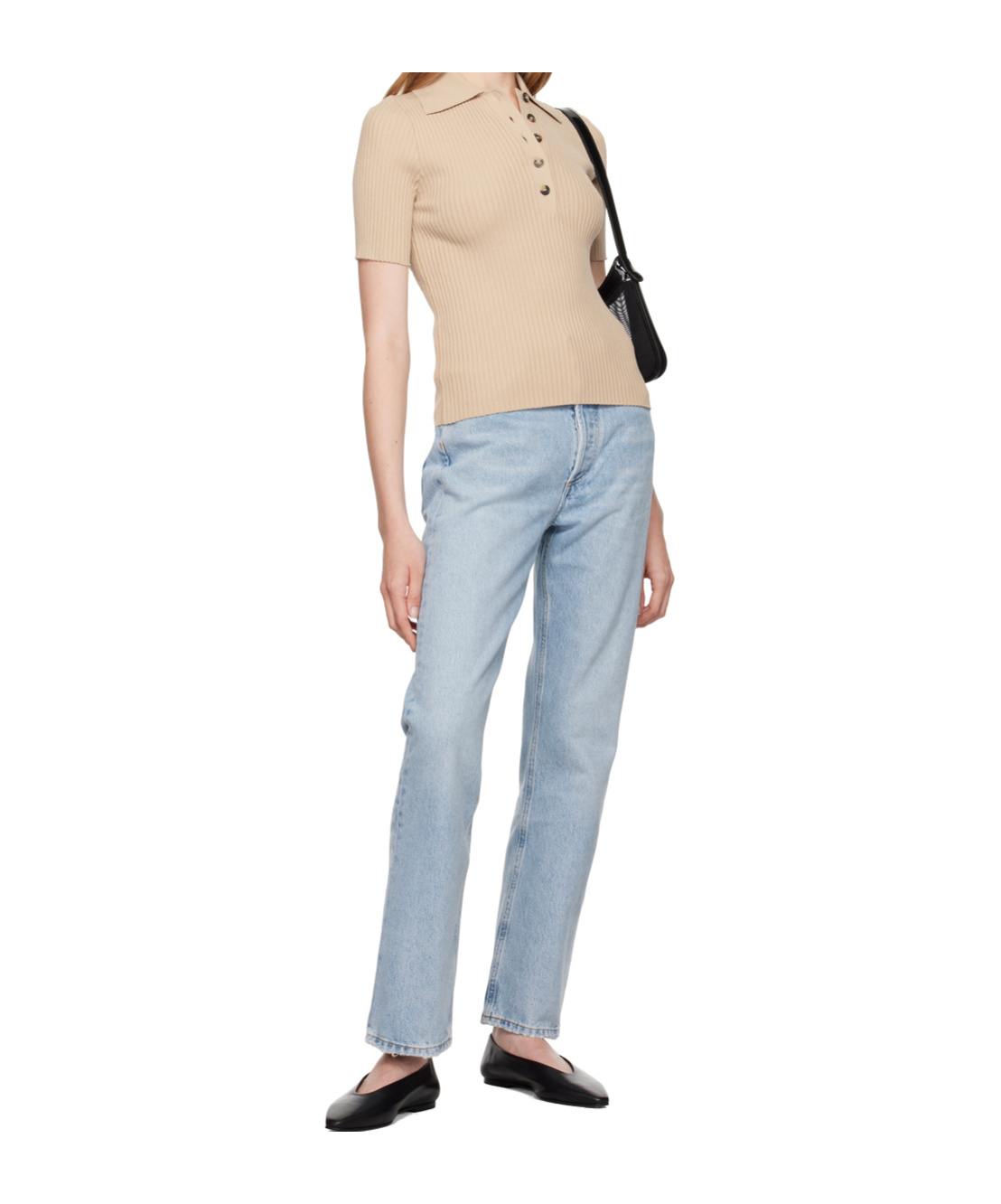 Agolde Riley Crop Denim In Curio In Blue