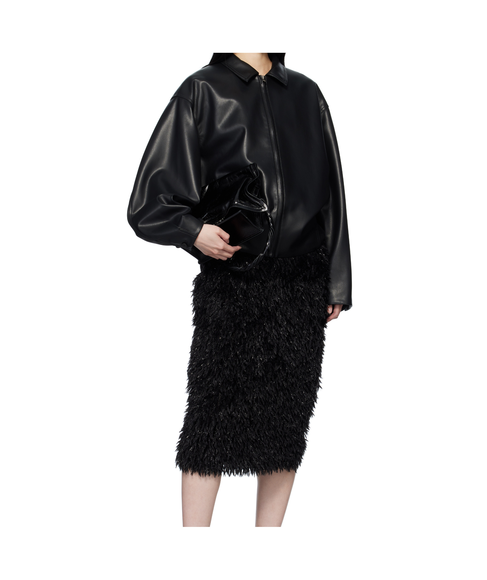 16arlington Black Eilo Midi Skirt In Black