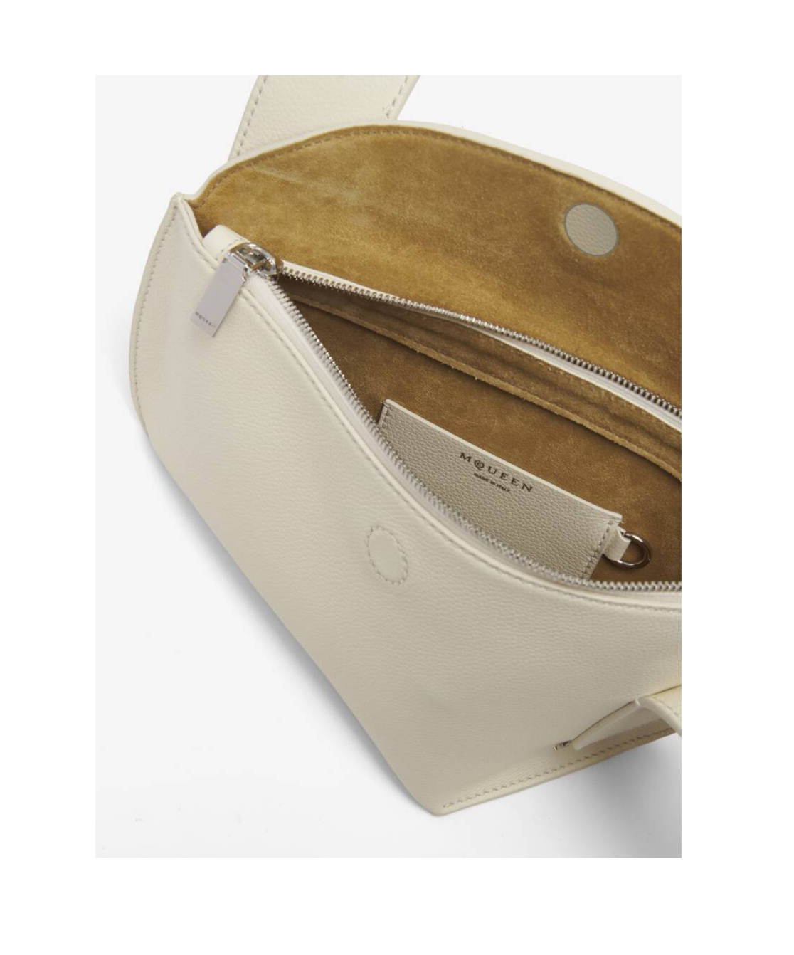Alexander Mcqueen Leather T-bar Sling Cross-body Bag In Cream