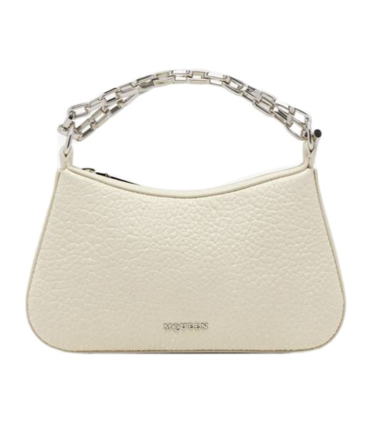 Alexander Mcqueen Mini Lambskin T-bar Shoulder Bag In Cream