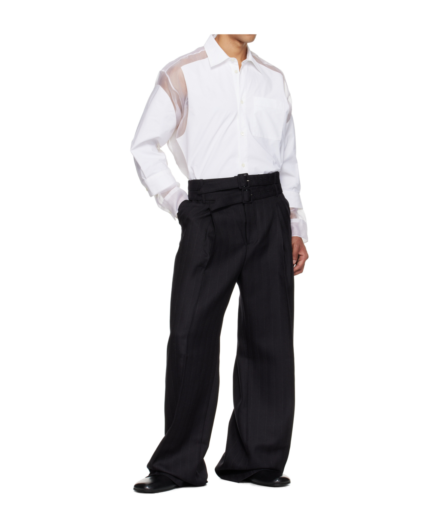 Egonlab Pleated Trousers In Black