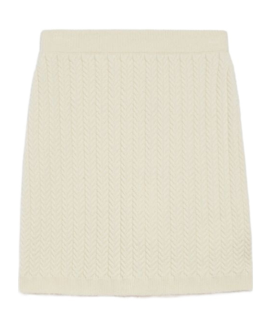 Sportmax Knitted Wool Miniskirt In White