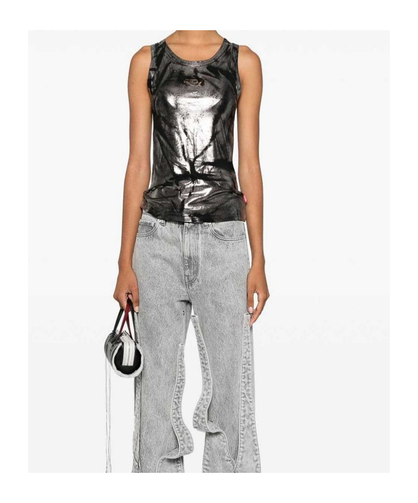 Diesel Sleeveless Vest In Black