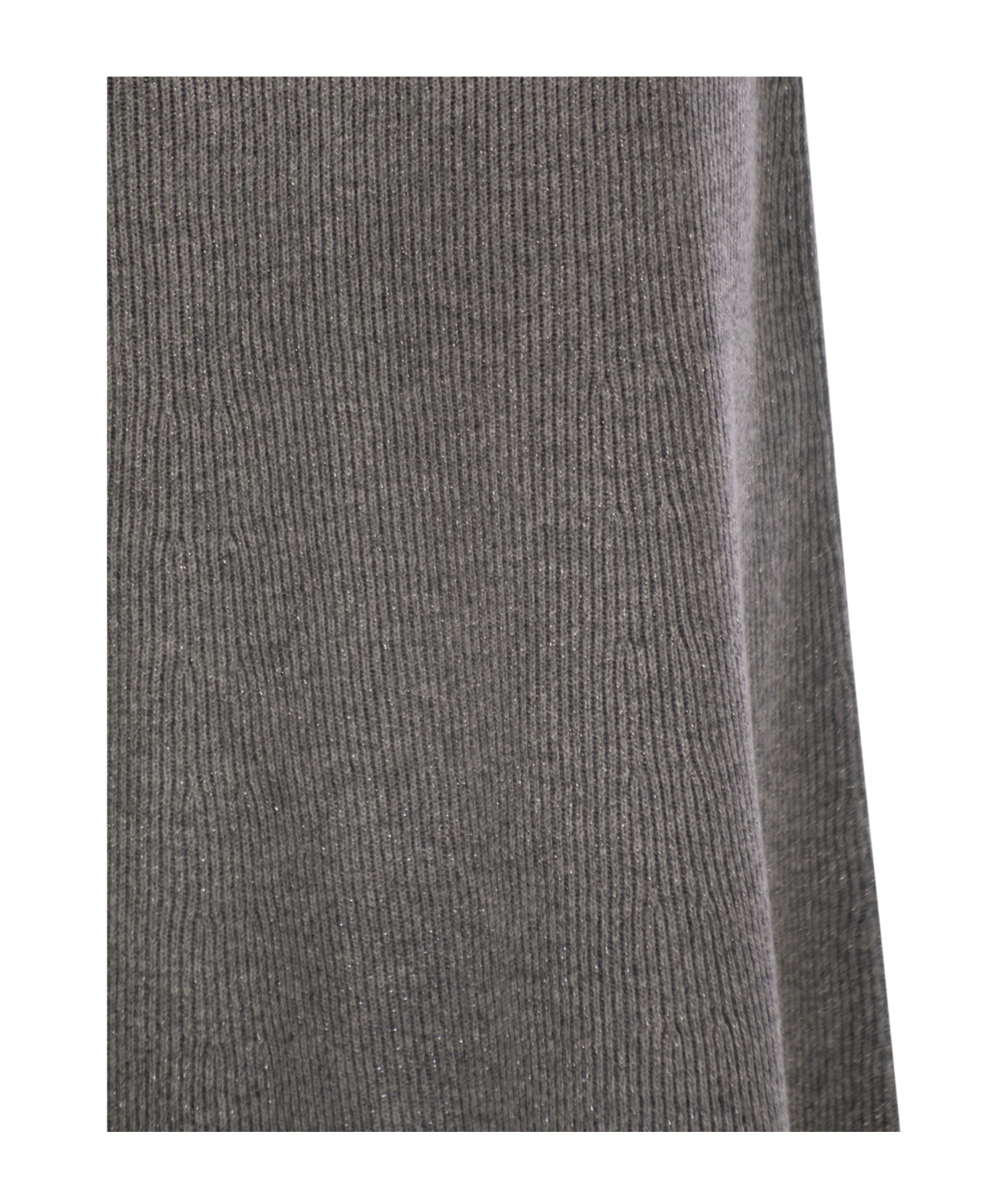 Fabiana Filippi Platinum And Lurex Long Skirt In Gray