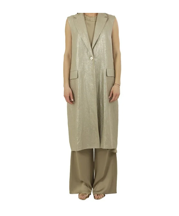 Antonelli Wide-leg Pants With Elastic Waistband In Green