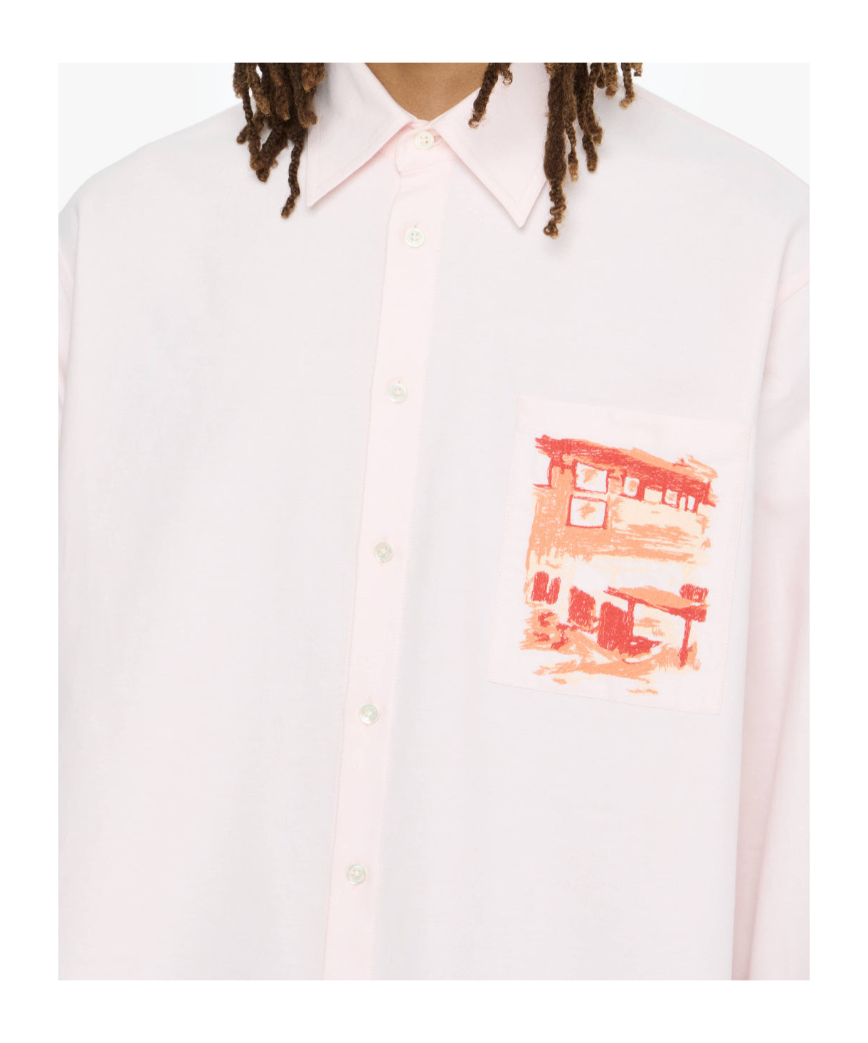 Jw Anderson J. W. Anderson Pastel Pink Oxford Shirt In Pink