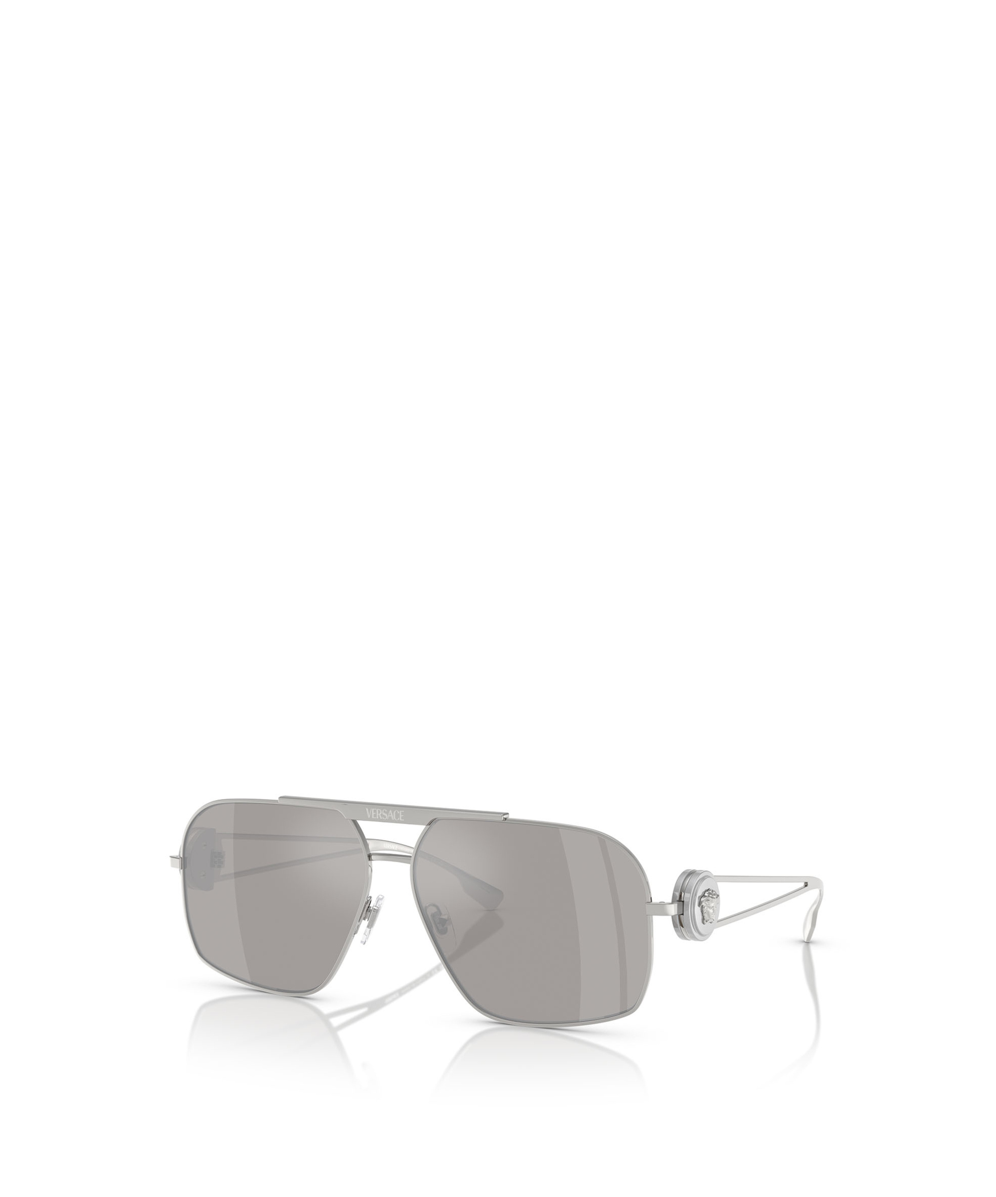 Versace Medusa Pilot-frame Sunglasses In Gray
