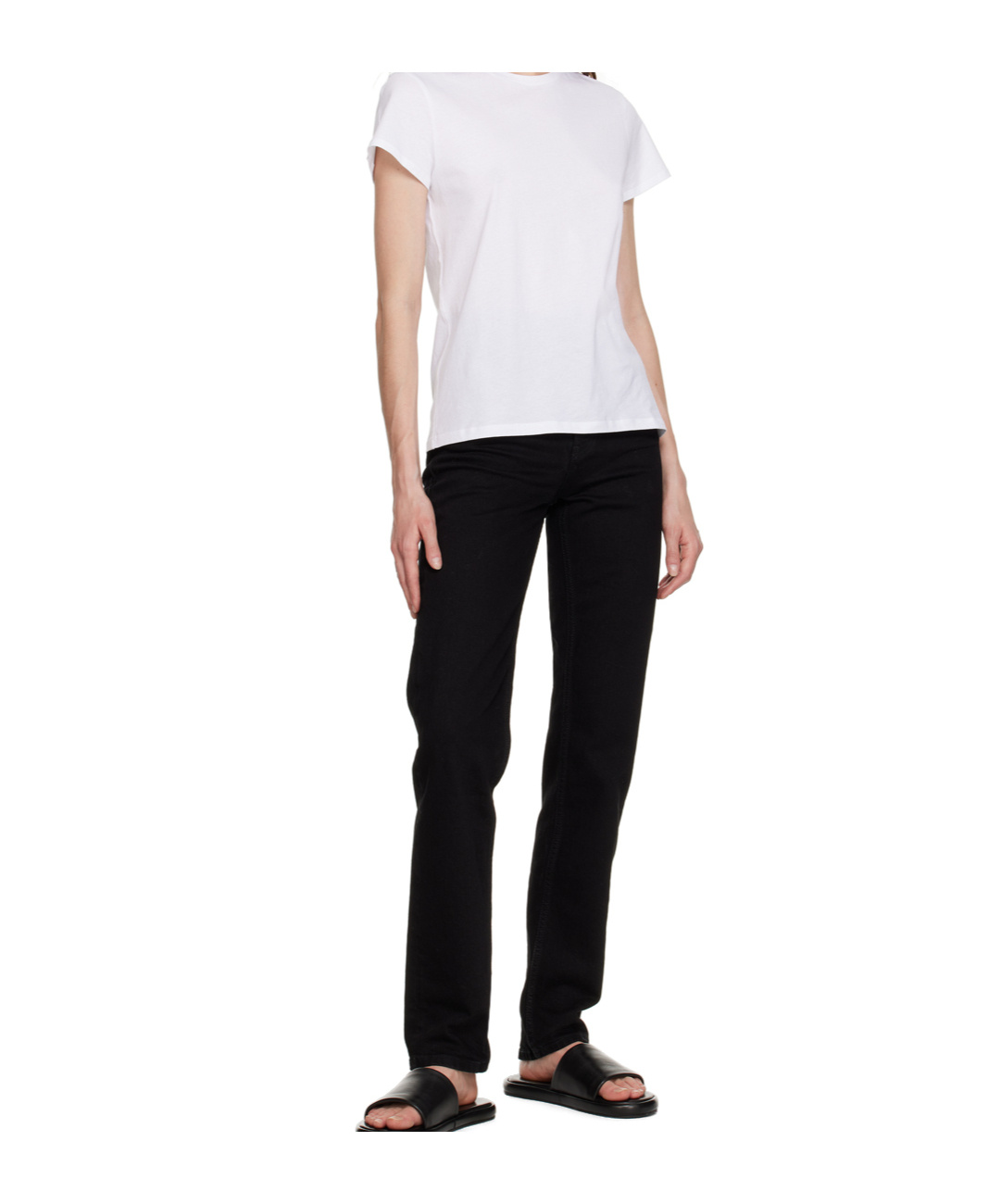 Filippa K Tapered Mid-rise Jeans In Black