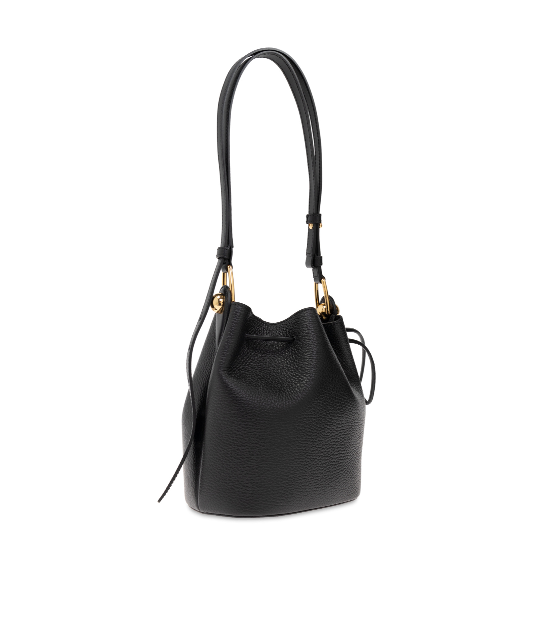 Furla Draw-rope Bucket Bag In Black