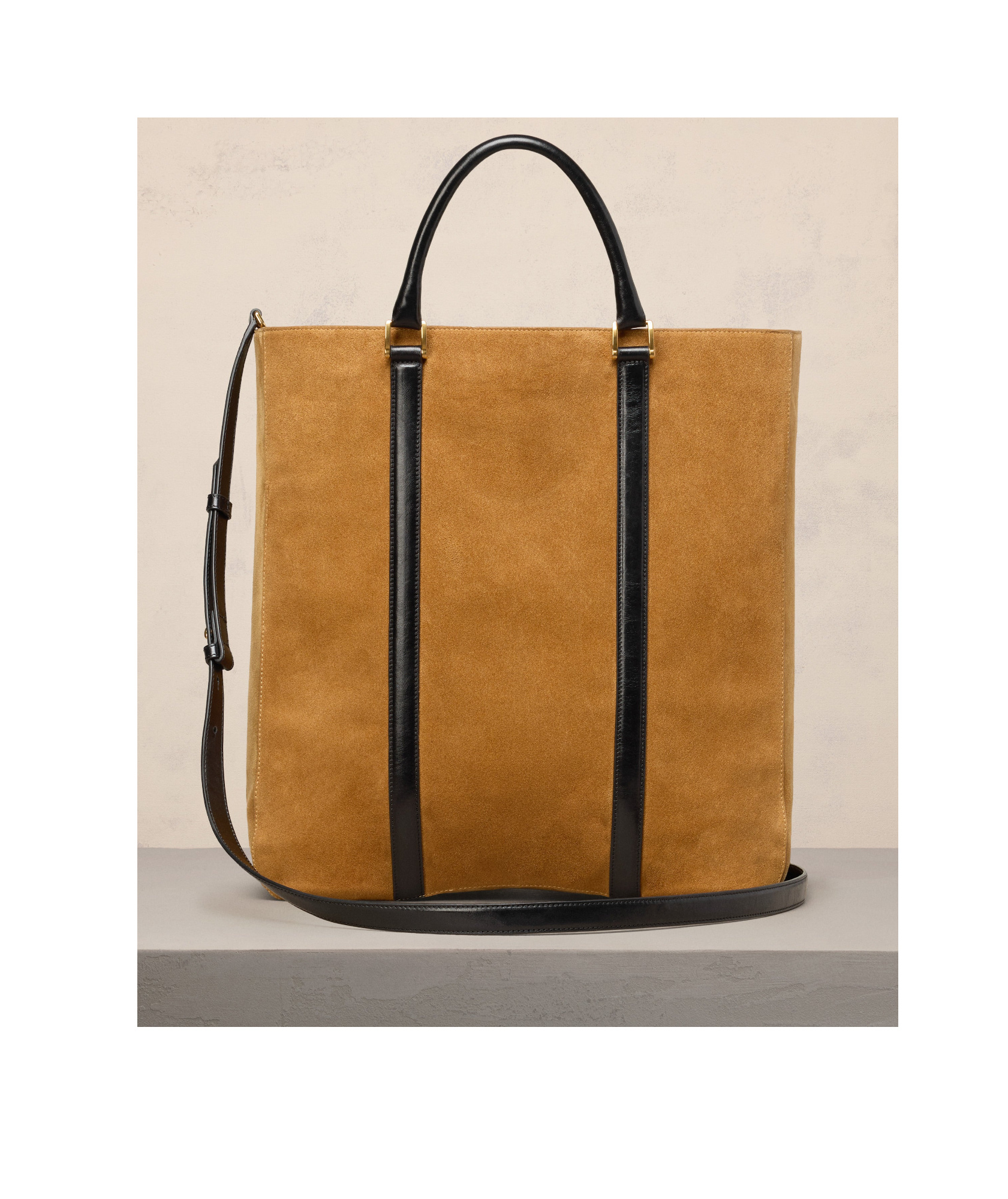 Ami Alexandre Mattiussi Paris Paris North South Tote Bag Brown In Brown