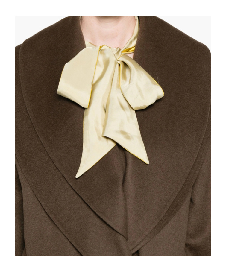 Rohe Double-breasted Shawl-collar Coat In Brown