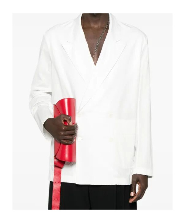 Dries Van Noten Long-sleeved Suit Coat In White