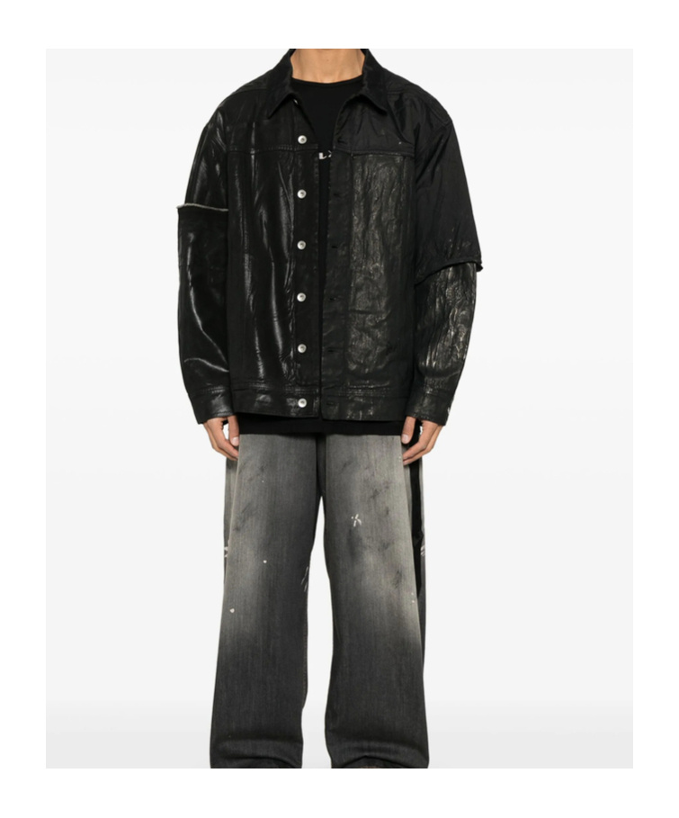Rick Owens Drkshdw Jumbo Worker Jacket In Black