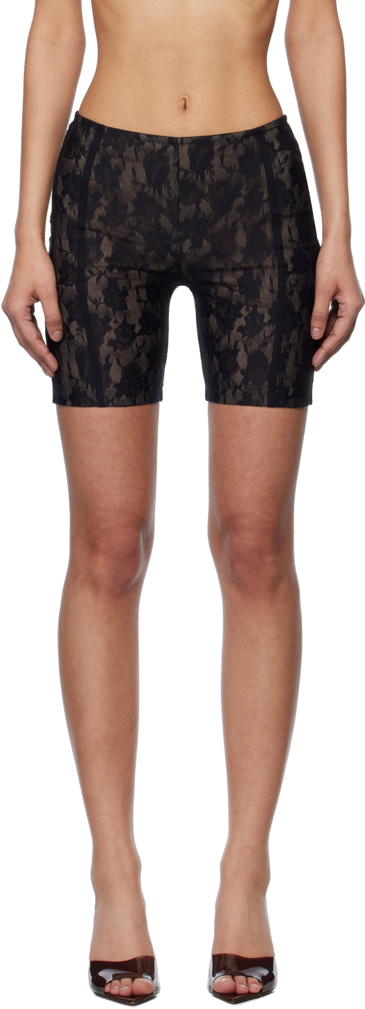 Misbhv Stella Lace Shorts In Black