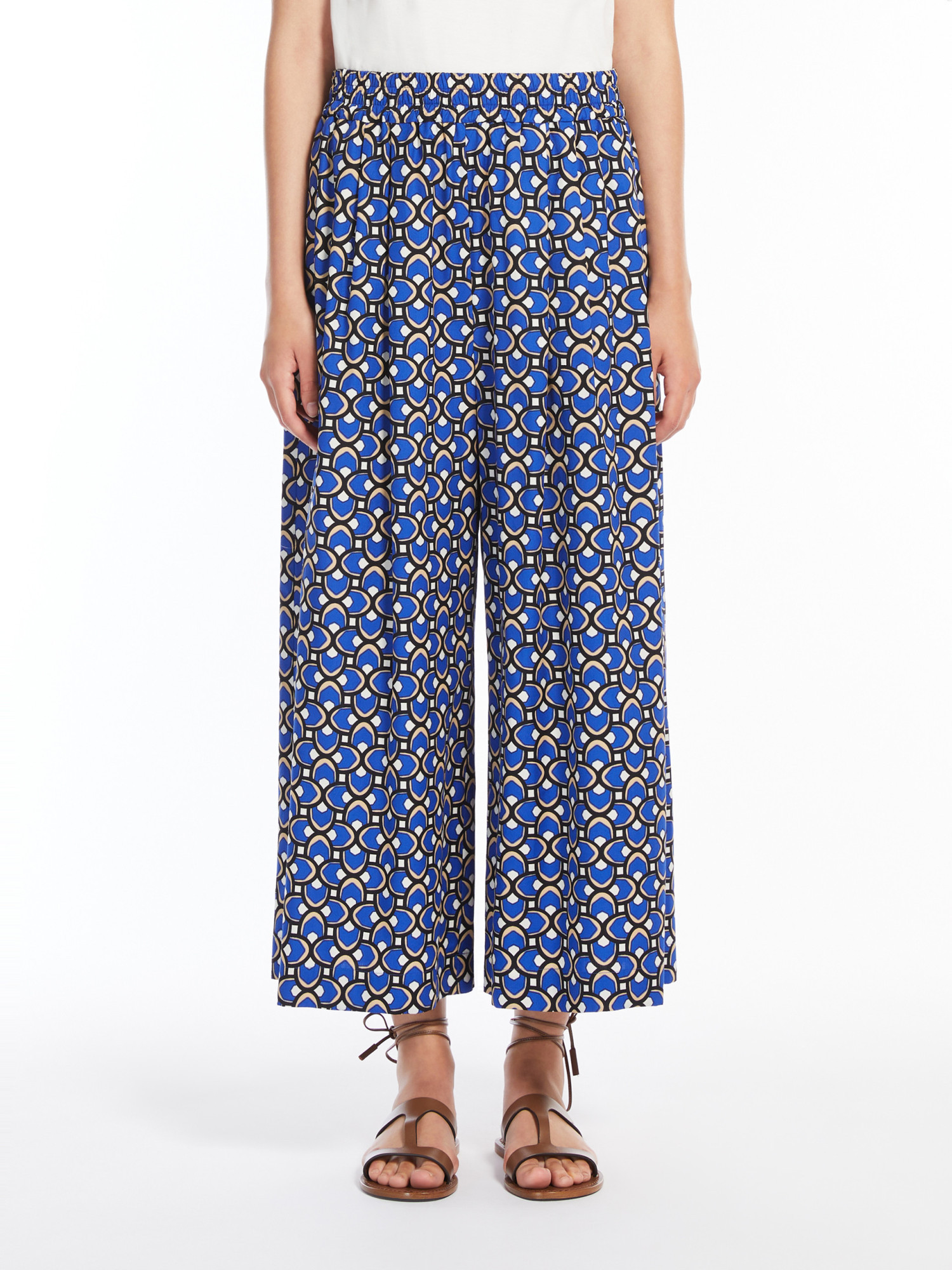 Weekend Max Mara All-over Patterned Wide Leg Pants In Multicolor
