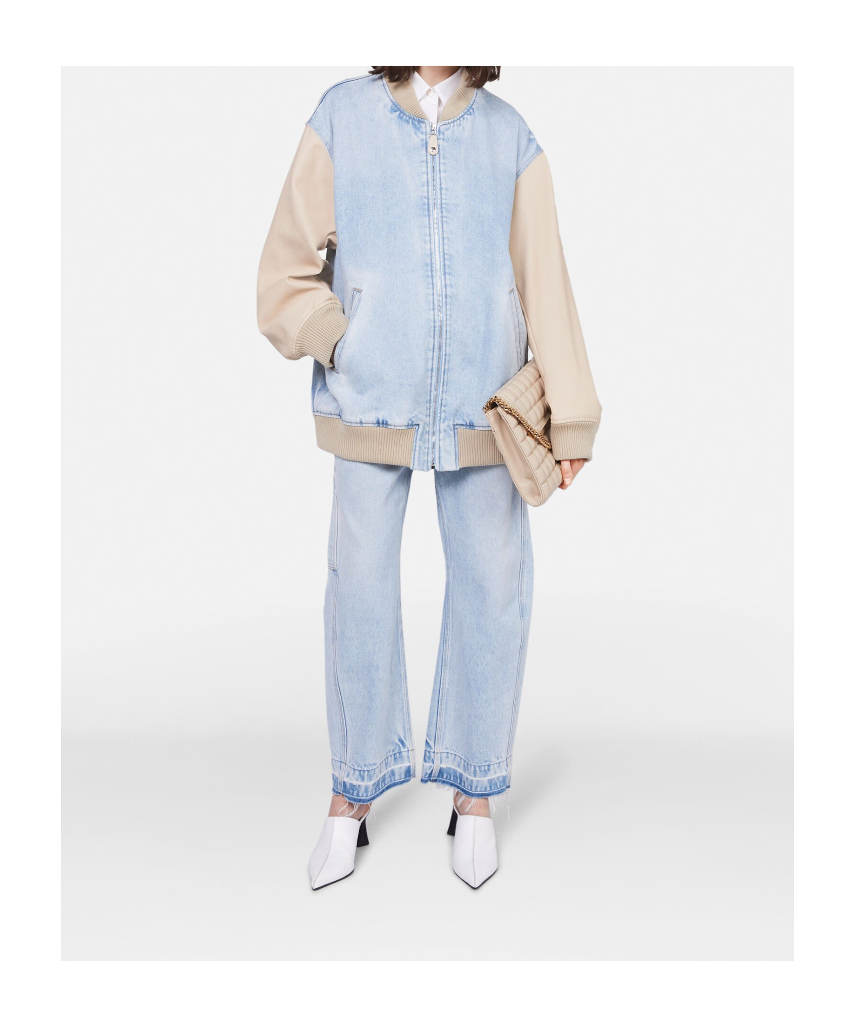 Stella Mccartney Long-sleeved Casual Jacket In Blue