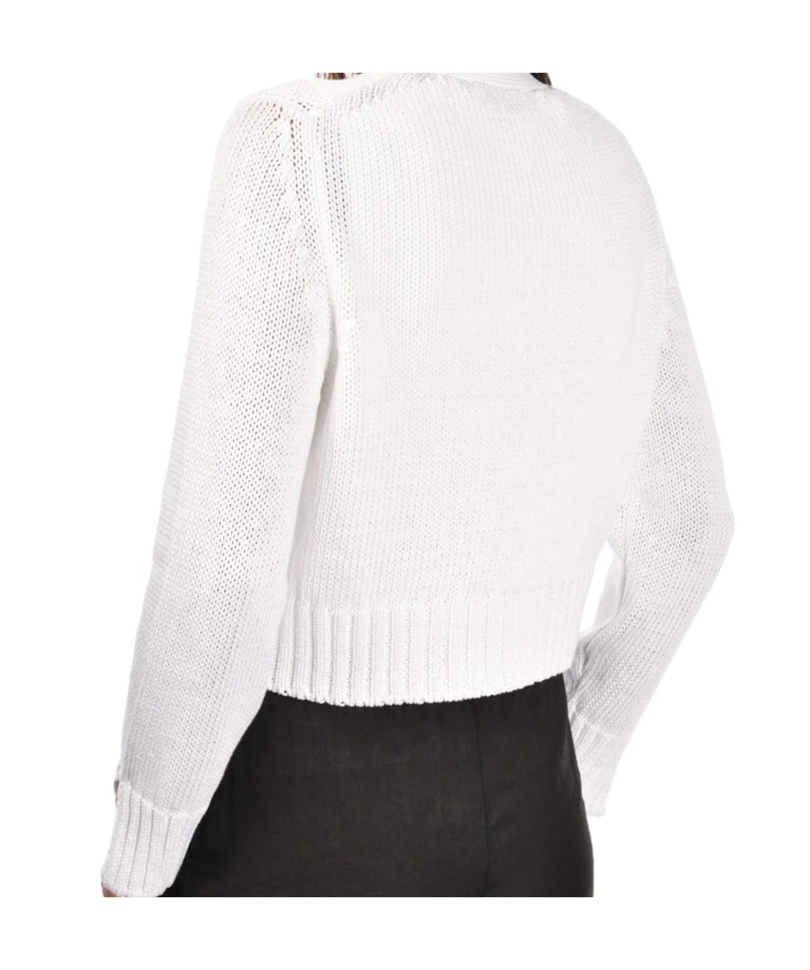 Gran Sasso Long-sleeved Knitted Cardigan In White
