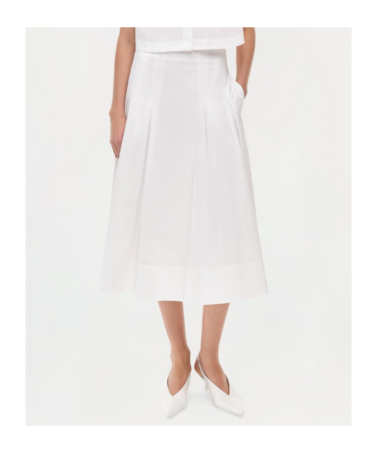 JONATHAN SIMKHAI SAMANTHA COTTON MIDI SKIRT