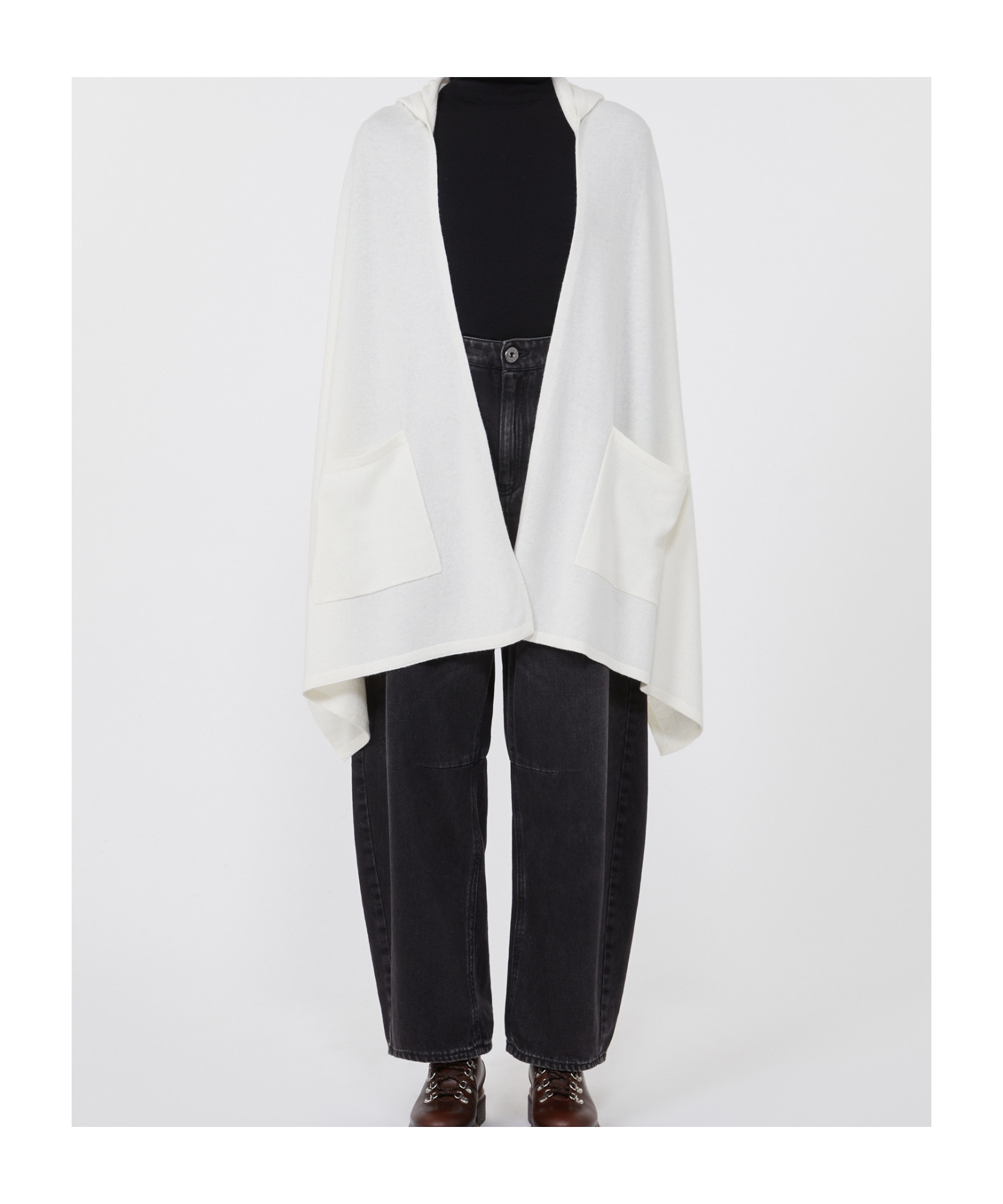 Weekend Max Mara Chal Con Capucha De Cachemira - Blanco Optico In White