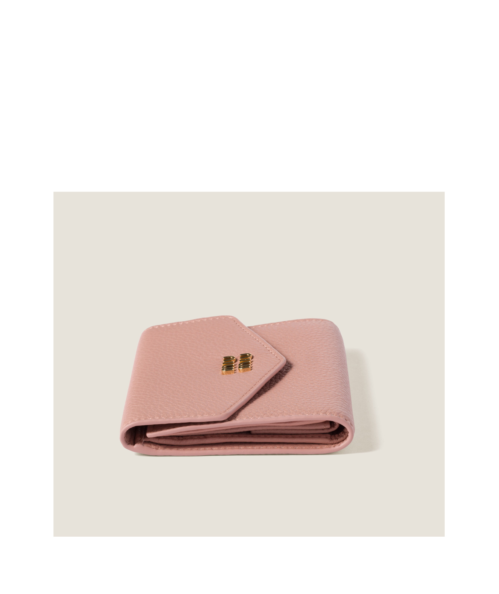 Miu Miu Miumiu Women Snap Closure Small Leather Wallet In Orchid Pink