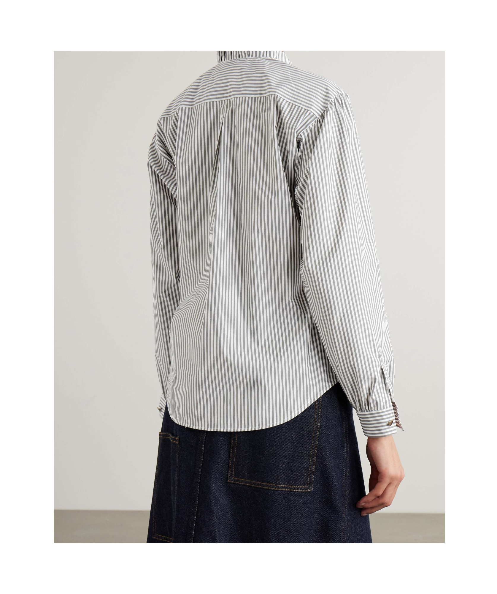Max Mara Didy Shirt In White/grey