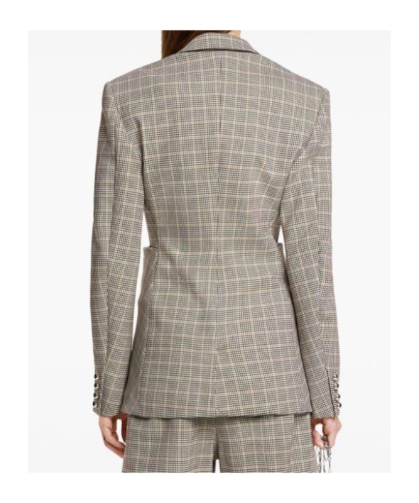 Rabanne Plaid Check Fitted Jacket In Nude