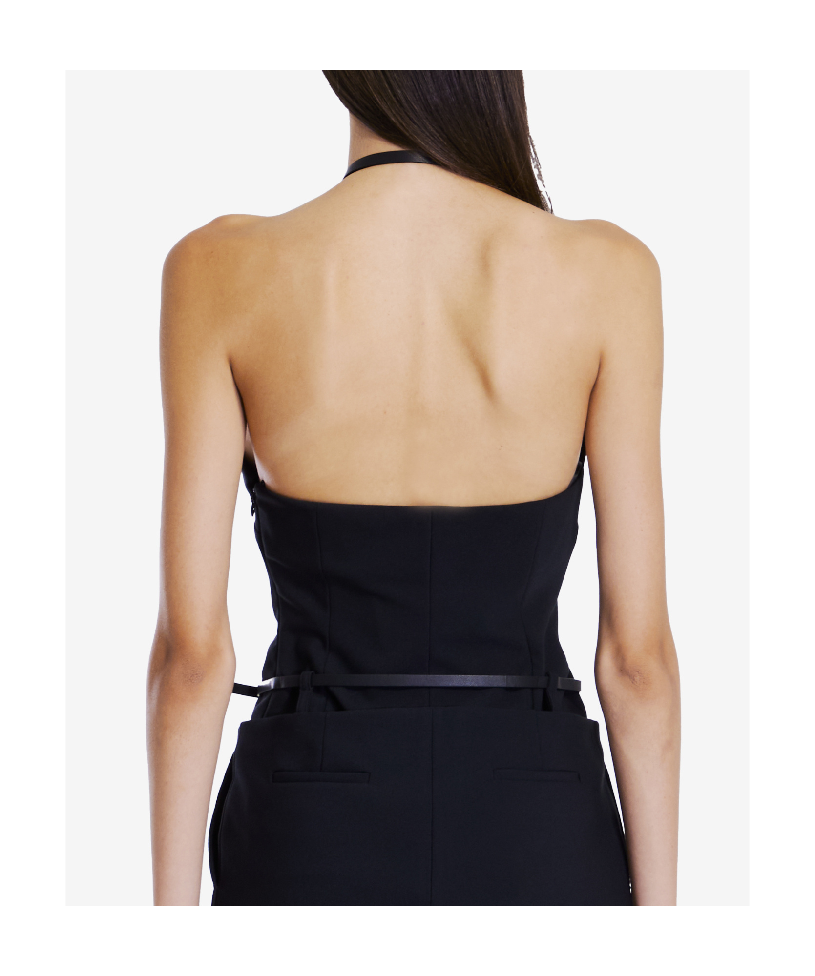 Attico Top With Strap In Black