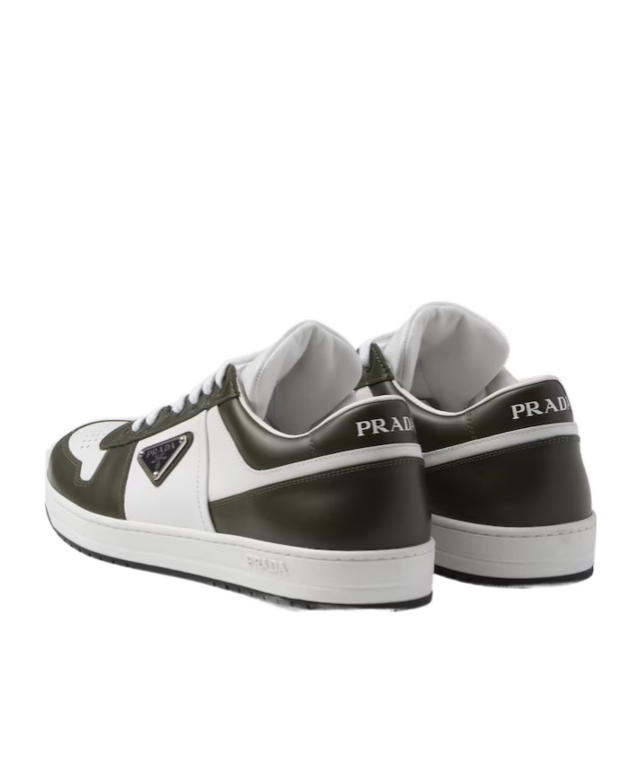Prada Leather Sneakers Downtown Two-tone In White
