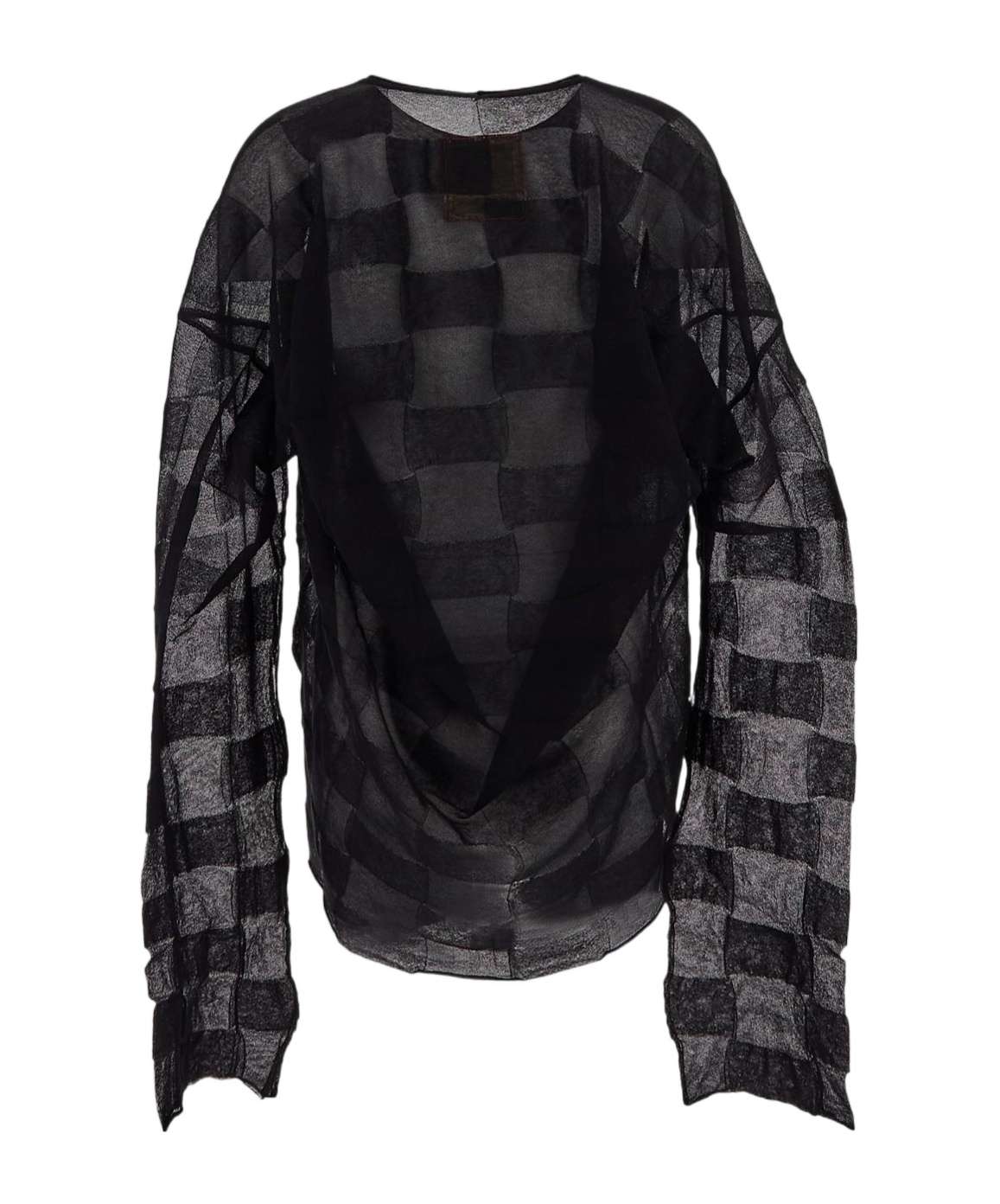 Shop Uma Wang Checked Knitted Jumper In Black