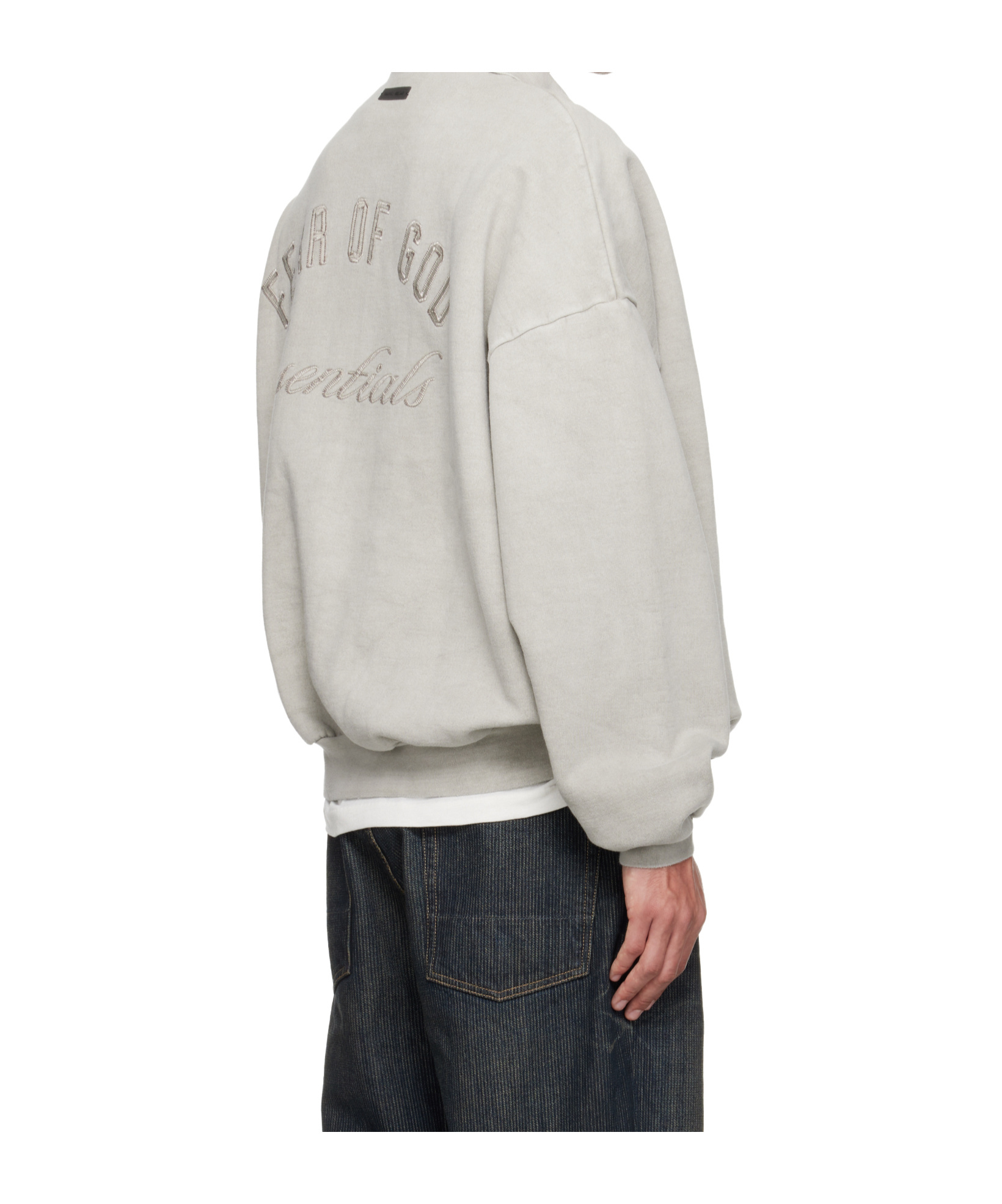 Essentials Holiday Embroidered Classic Polo In Gray