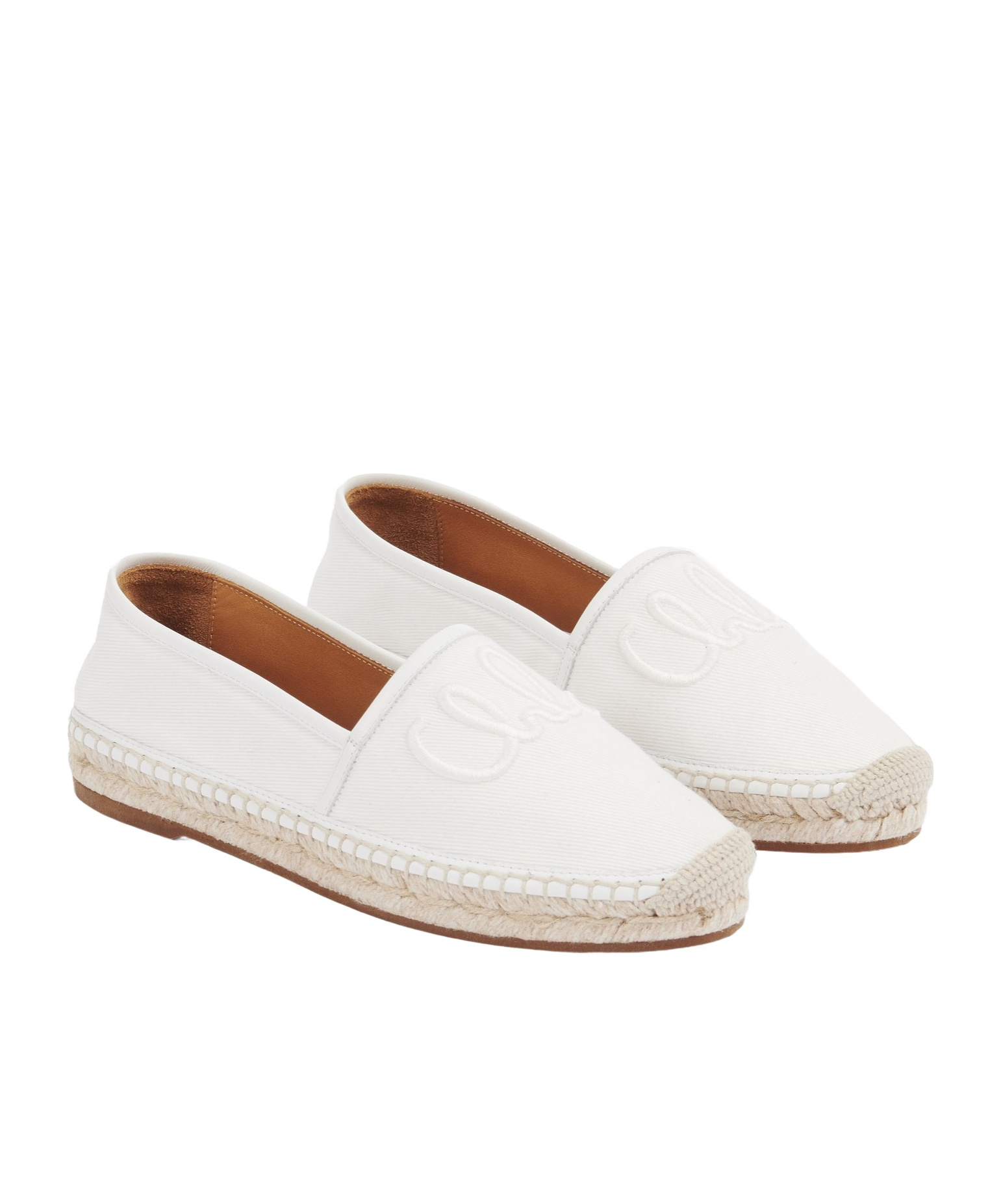 Chloé Pary Leather Espadrilles In White