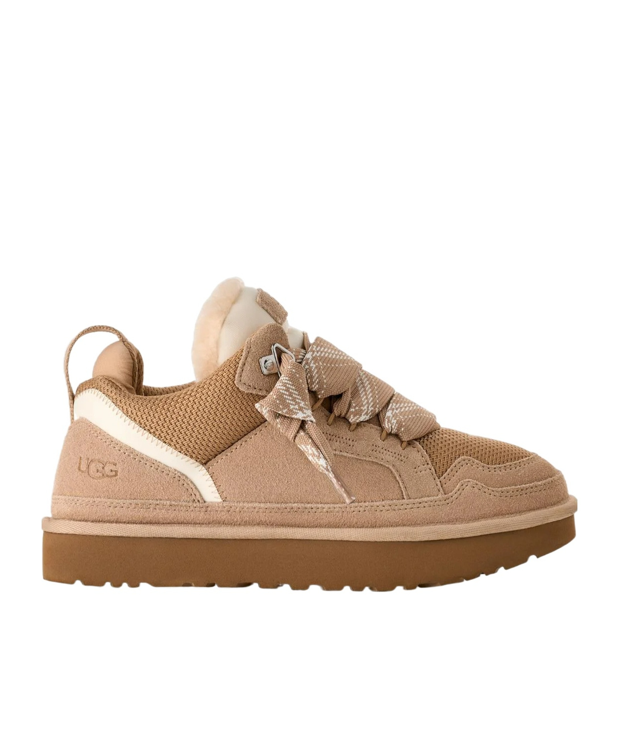 Ugg Stylish Boot-style Sneakers With Plush Lining In Neutral