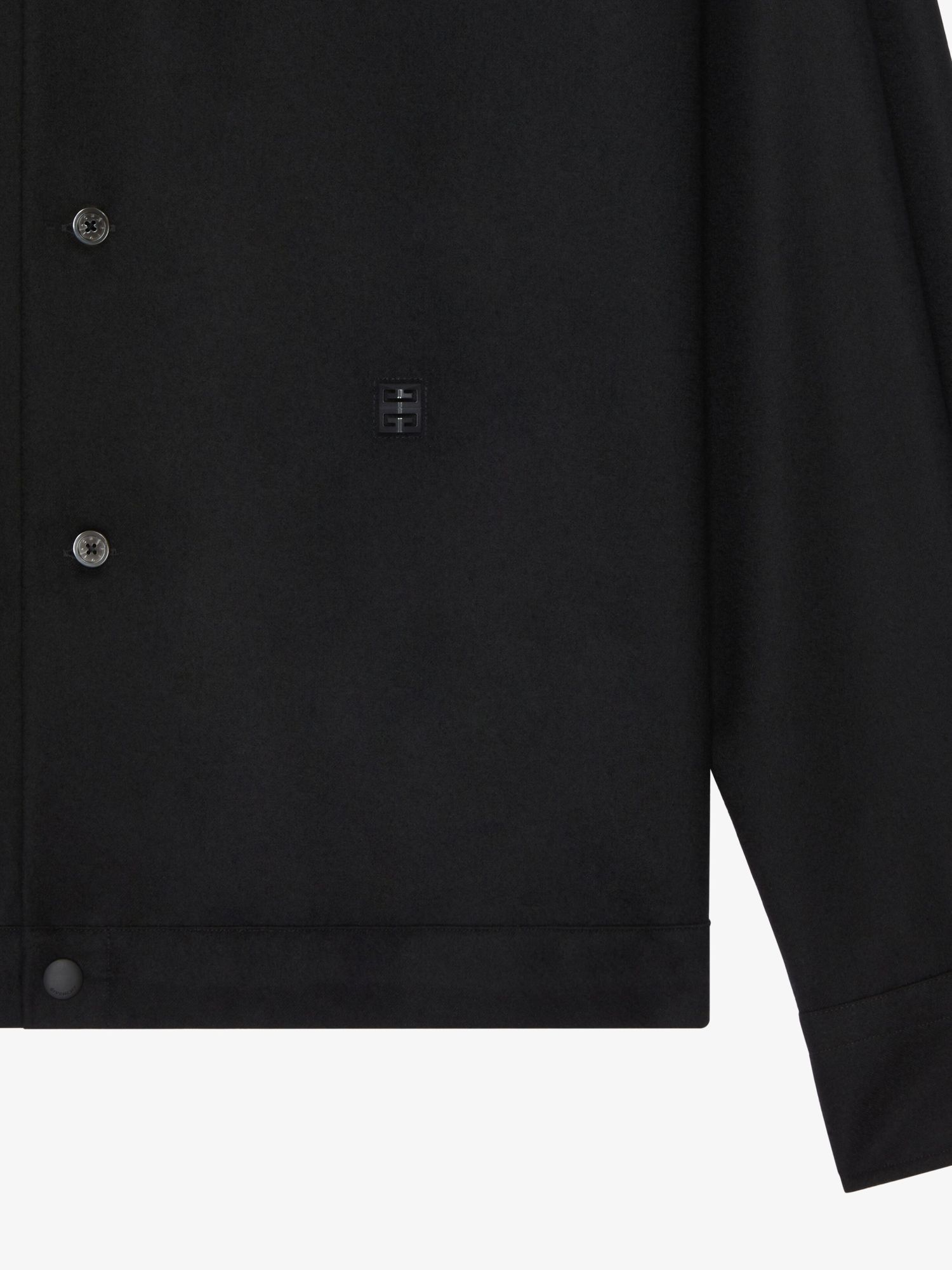 Givenchy Overshirt In Virgin Wool In Black