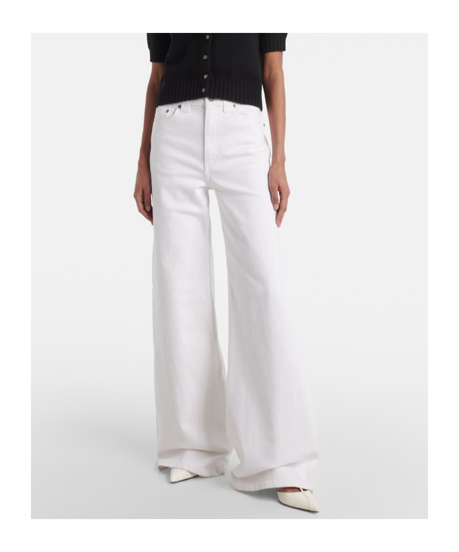 Khaite Dane Denim High Rise Jeans In White