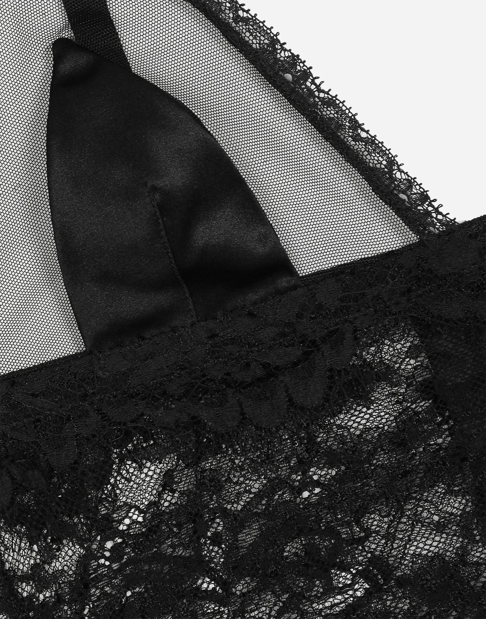 Dolce & Gabbana Lace Longline Bralette In Black