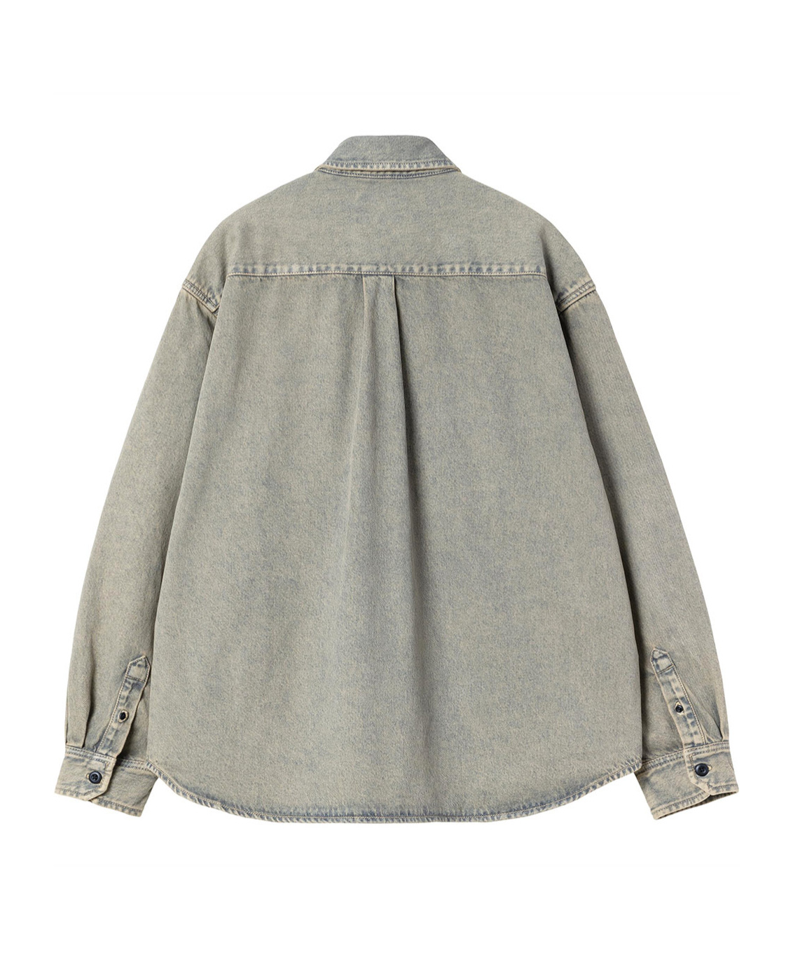 Carhartt Oversized Shirt Crafted From Sandblasted Cotton Denim In Blue