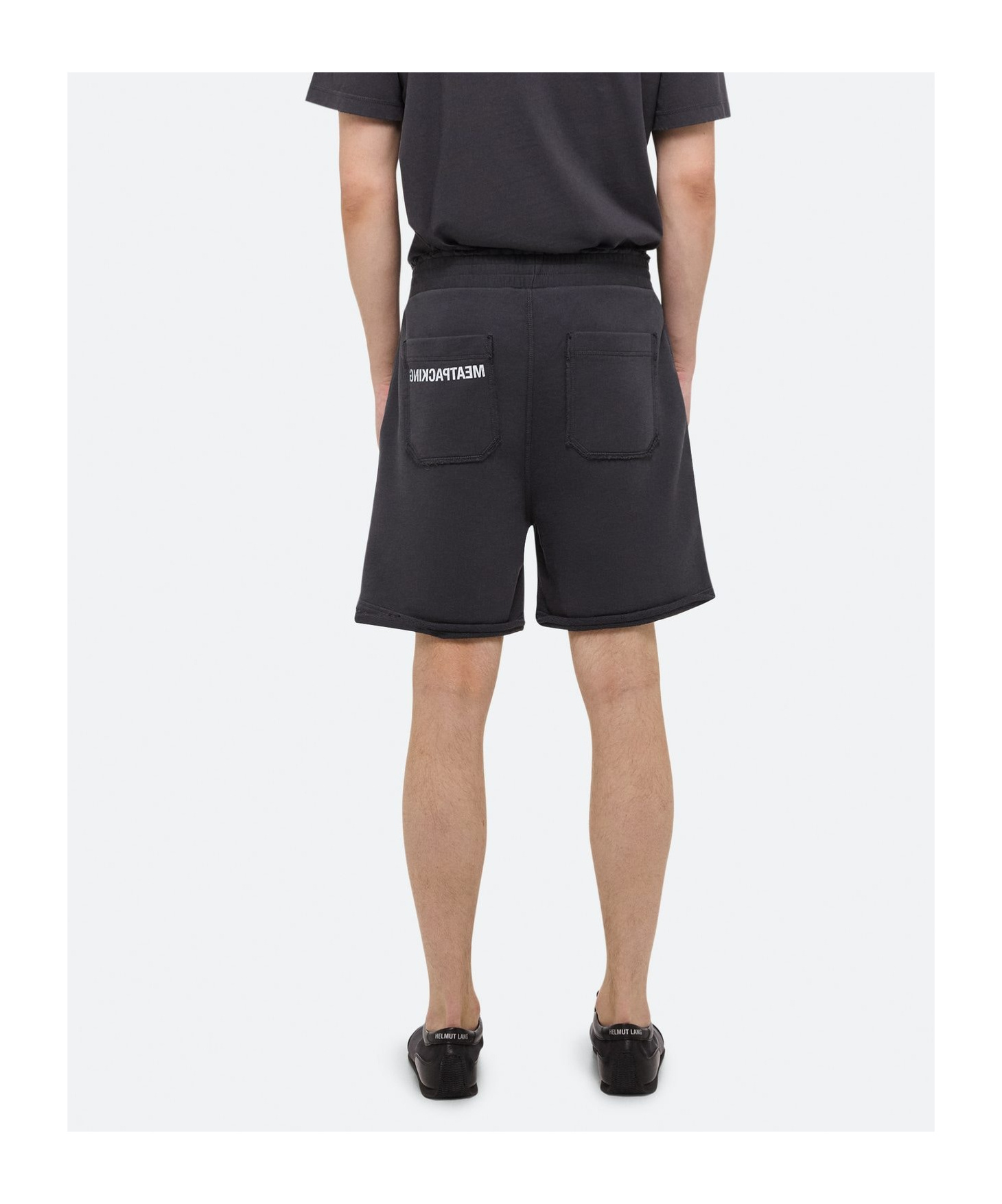 Helmut Lang Elastic Waist Shorts In Black